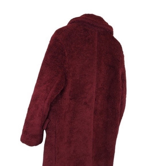 Zara Teddy Coat Red - Picture 7 of 10